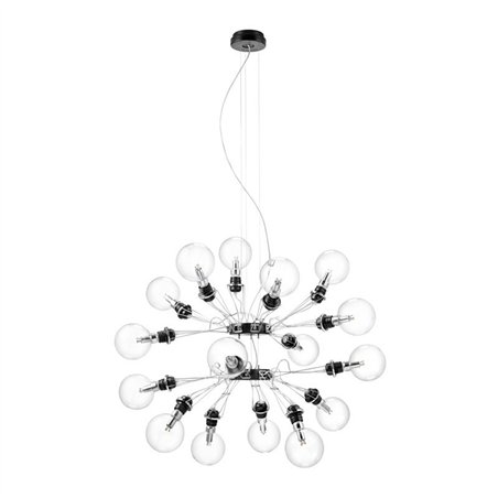 Lumina Matrix Doppia suspension lamp with 16 individual lights, dimmable and compatible with E27 bulbs.