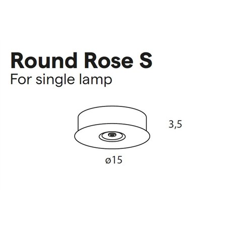 Lumina Round Rose S – Elegant ceiling canopy for a single pendant, compatible with Limbus & Tia 200