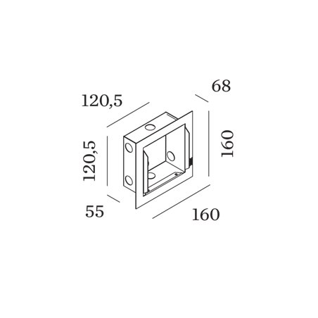 Wever & Ducré Oris / Reto 1.3 Recessed Housing Incl. Plasterkit