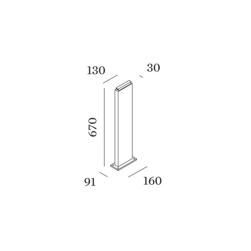 Wever & Ducré Pole 670 With Fixation Plate