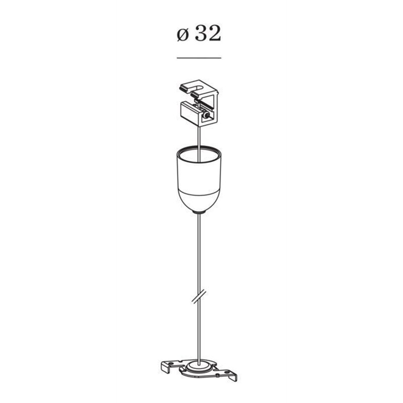 Wever & Ducré Suspension Set 1.5M 3-Phase Track | Suspended