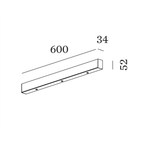 Wever & Ducré Susp Multiple Ceiling Base 2.3 Linear