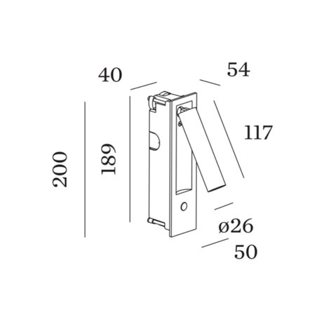 Wever & Ducré MATCH snooze semi-recessed 1.1 Wall lamp