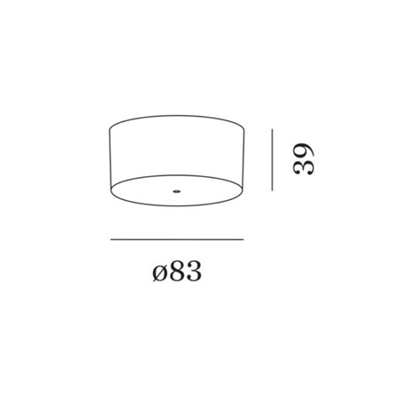 Wever & Ducré SUSP SINGLE CEILING BASE SURF 1.5 ROUND