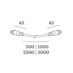Wever & Ducré 24V PLUG & PLAY SYSTEM EXTENSION CABLE 0,5 m