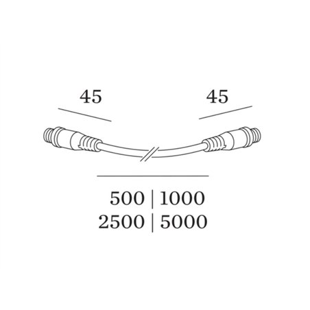 Wever & Ducré 24V PLUG & PLAY SYSTEM EXTENSION CABLE 0,5 m