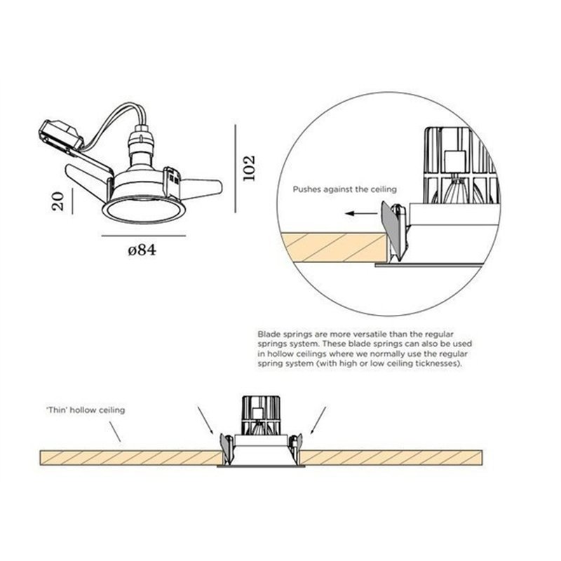 Wever & Ducré Deep 1.0 PAR16 Blattfedern Einbaustrahler