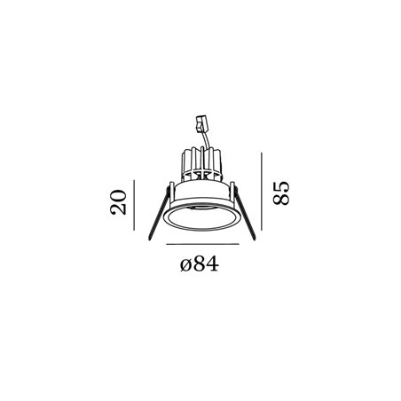 Wever & Ducré Deep 1.0 LED wire springs Recessed spot