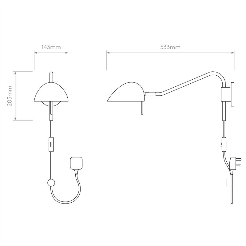 Astro Serge Plug-In | Wandlampe