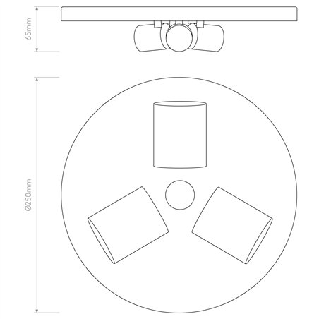 Astro 3-Way Plate | Ceiling lamp