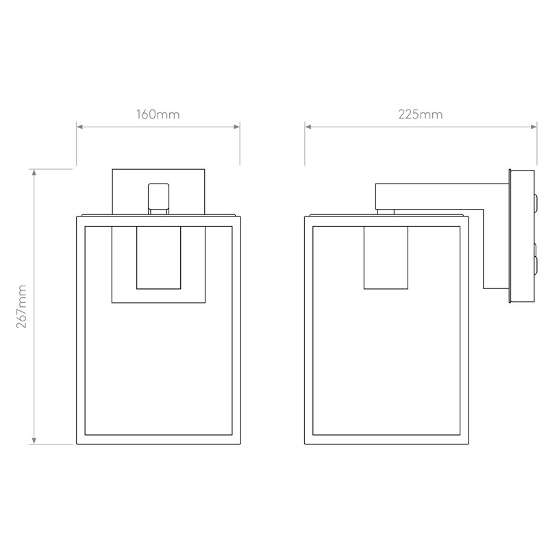 Astro Box Lantern 270 | Wandlampe