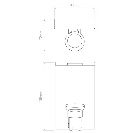 Astro Backplate 3 | Wall lamp