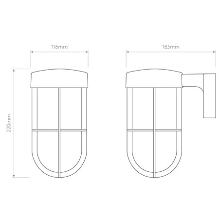 Astro Cabin Wall Frosted | Wall lamp
