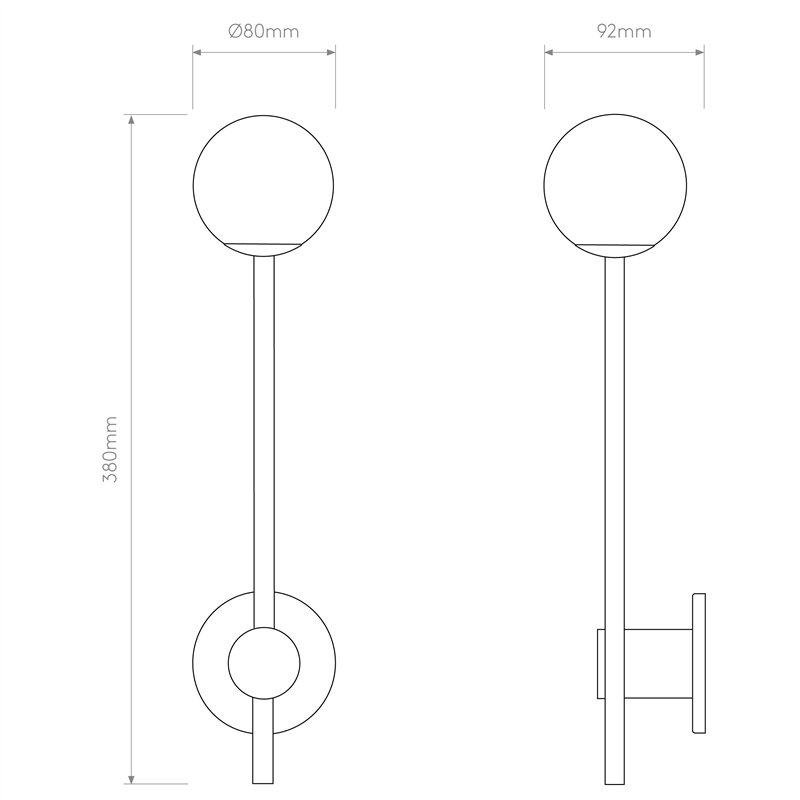 Astro Orb Single | Wandlampe