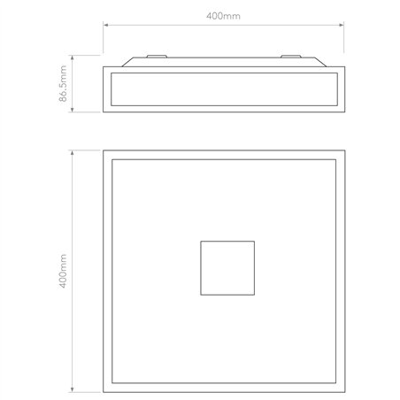 Astro Mashiko 400 Square | Ceiling lamp