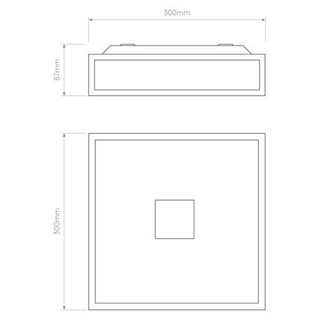 Astro Mashiko Classic 300 Square | Ceiling lamp