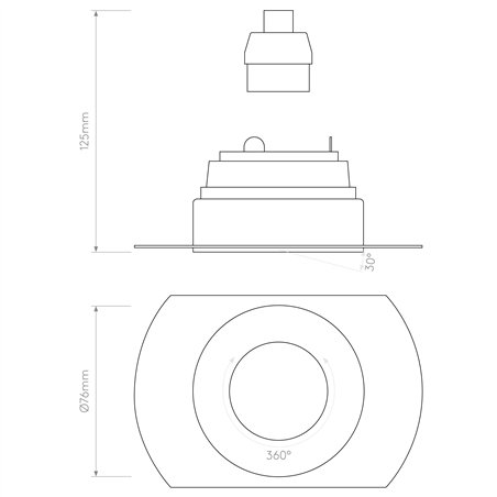 Astro Trimless Round Adjustable | Recessed spot