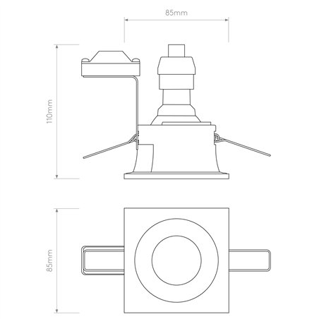 Astro Minima Square Fixed IP65 | Recessed spot