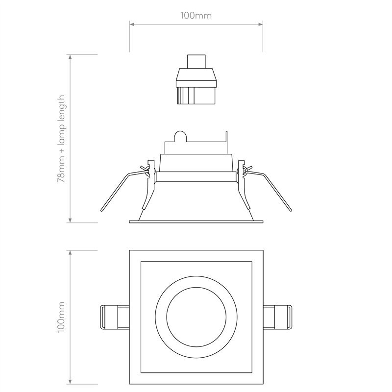 Astro Minima Slimline Square Fixed Fire-Rated IP65 | Einbauspot