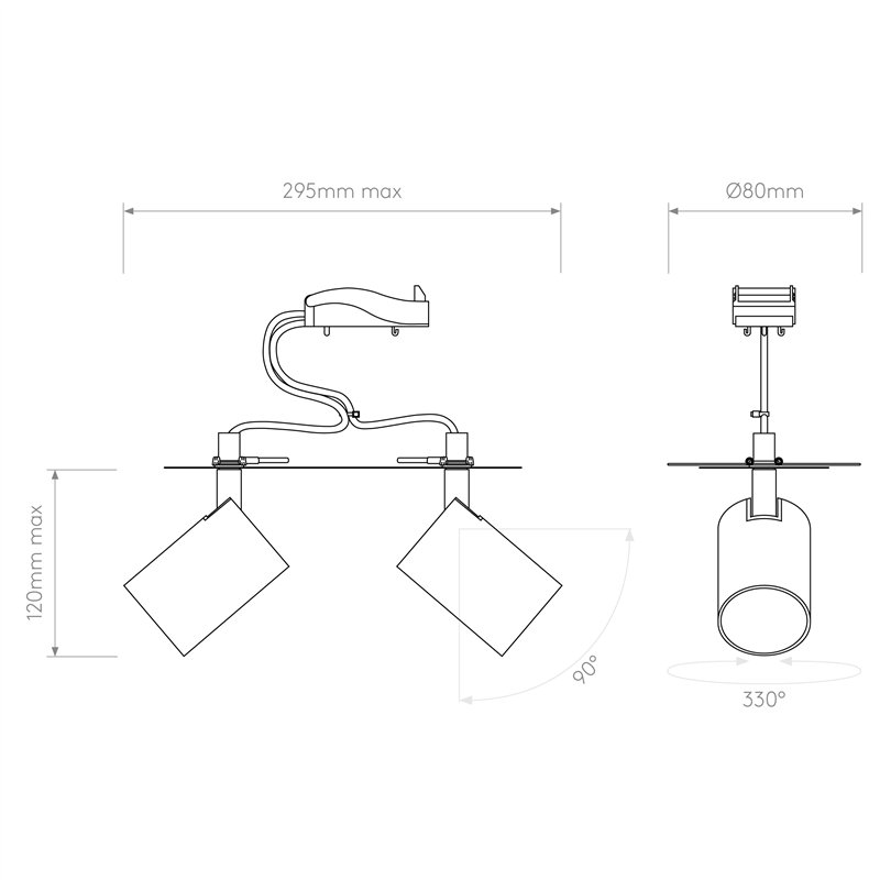 Astro Ascoli Twin Recessed | Deckenlampe