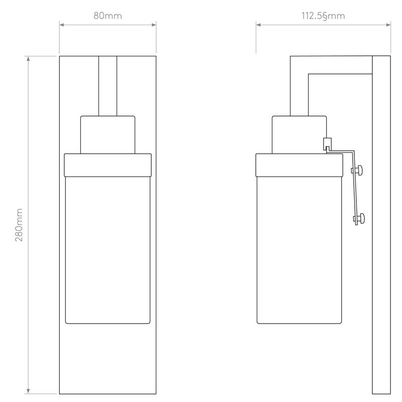 Astro Lago 280 | Wandlampe