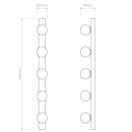 Astro Cabaret 5 II | Wall lamp
