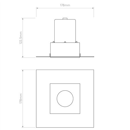 Astro Trimless Square | Recessed spot