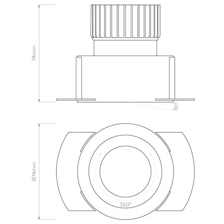 Astro Trimless Round Adjustable LED | Recessed spot