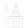 Astro Trimless Square Fixed | Recessed spot