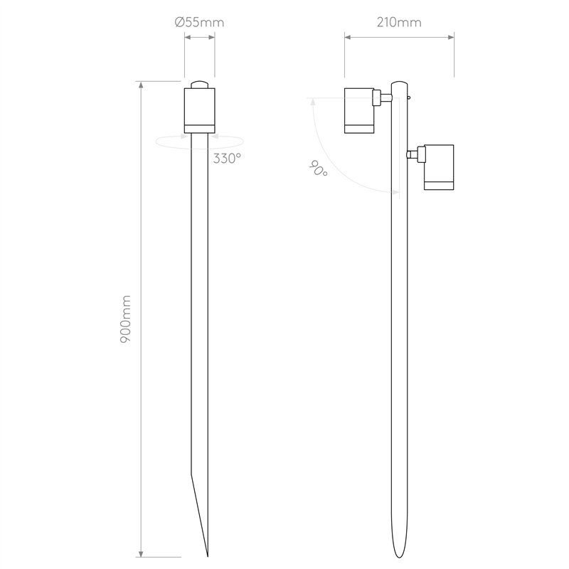 Astro Bayville Spike Spot 900 Twin | Bodemlampe