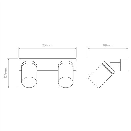 Astro Dartmouth Spot Twin | Wall lamp