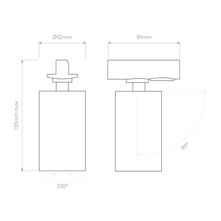 Astro Can 50 Track | Track lighting fixture