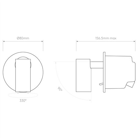 Astro Micro Recess Switched | Wall lamp