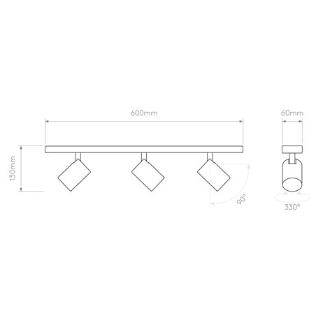 Astro Ascoli Triple Bar | Ceiling lamp