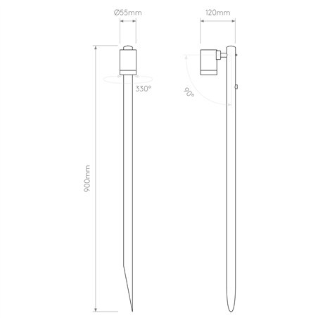 Astro Bayville Spike Spot 900 | Floor lamp
