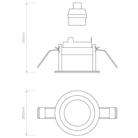 Astro Pinhole Slimline Round Fixed Fire-Rated IP65 | Recessed spot