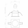 Astro Pinhole Slimline Square Fixed Fire-Rated IP65 | Recessed spot