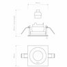 Astro Pinhole Slimline Square Adjustable Fire-Rated | Recessed spot