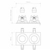 Astro Pinhole Square Twin Adjustable | Recessed spot