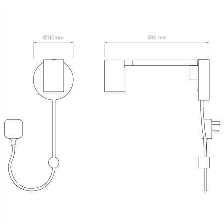 Astro Ascoli Swing Plug In | Wall lamp