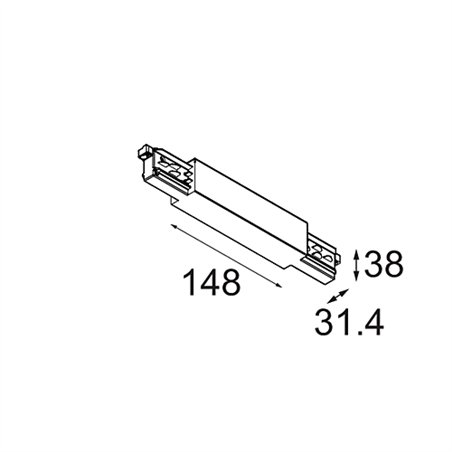 Modular Track 230V Connection 180° Electrical/Mechanical