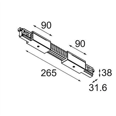 Modular Track 230V Connection Flexible Electrical/Mechanical