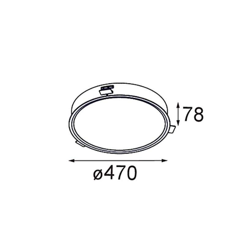 Modular Flat Moon Recessed 470 1x LED DI | Einbauspot