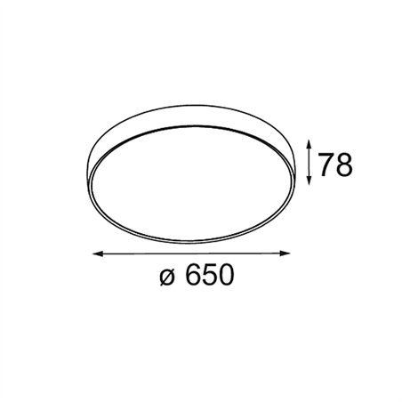 Modular Flat Moon Surface 650 1x LED DI | Ceiling lamp