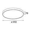 Modular Flat Moon Surface 950 1x LED DI | Deckenlampe