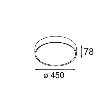 Modular Flat Moon Suspended Up/Down 450 2x LED DI | Suspension lamp