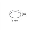 Modular Flat Moon Suspended Up/Down 450 2x LED DI | Suspension lamp