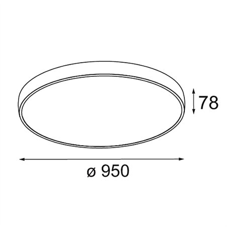 Modular Flat Moon Suspended Up/Down 950 2x LED DI | Suspension lamp