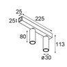 Modular Nyto Surface Adjustable 30 Square 2x LED DE | Ceiling lamp / Wall lamp