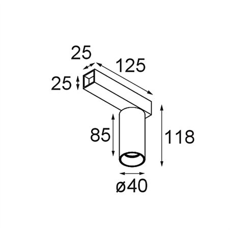 Modular Nyto Surface Adjustable 40 Square 1x LED DE | Ceiling lamp / Wall lamp